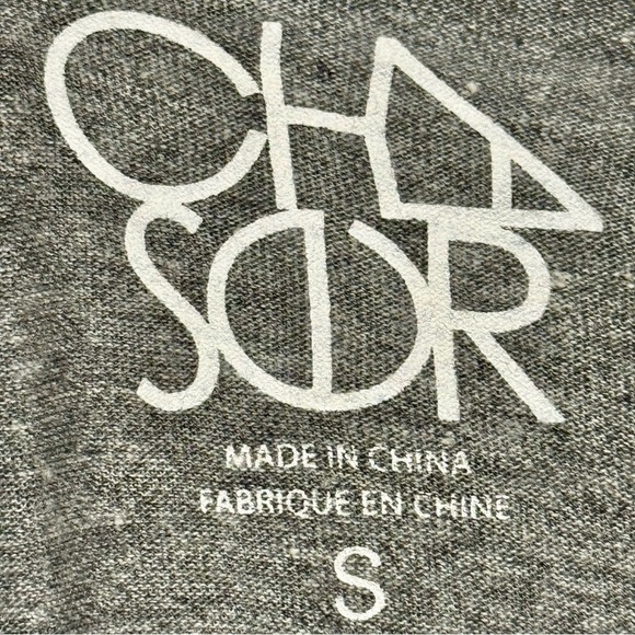 CHASER Champagne Graphic Classic Heather Gray Short Sleeve T-Shirt Size Small - Picture 8 of 9